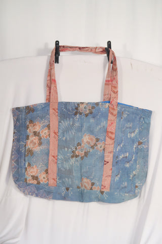 XL Kantha Tote with Pocket