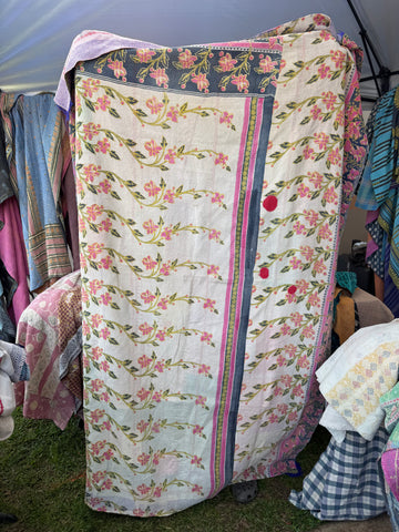 Authentic Vintage Kantha Quilt