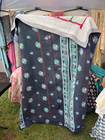 Authentic Vintage Kantha Quilt