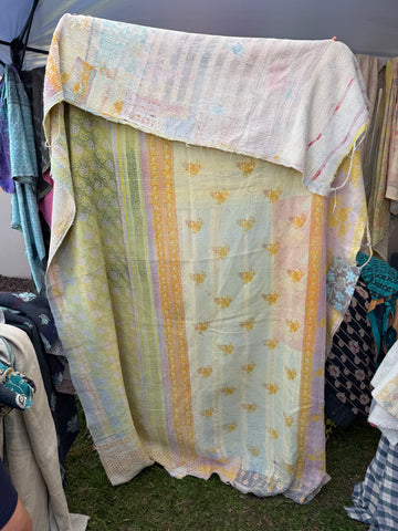 Authentic Vintage Kantha Quilt