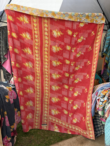 Authentic Vintage Kantha Quilt