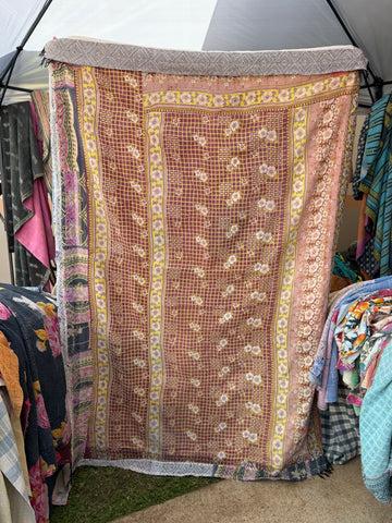 Authentic Vintage Kantha Quilt